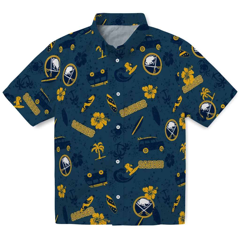 Buffalo Sabres Hawaiian Shirt - Beach Vibe | Hula Hawaiian Shirts
