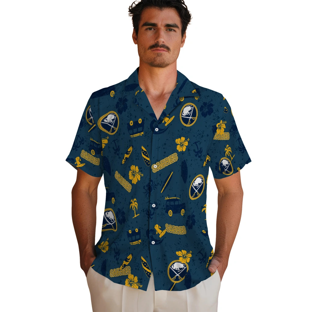 Buffalo Sabres Hawaiian Shirt - Beach Vibe | Hula Hawaiian Shirts