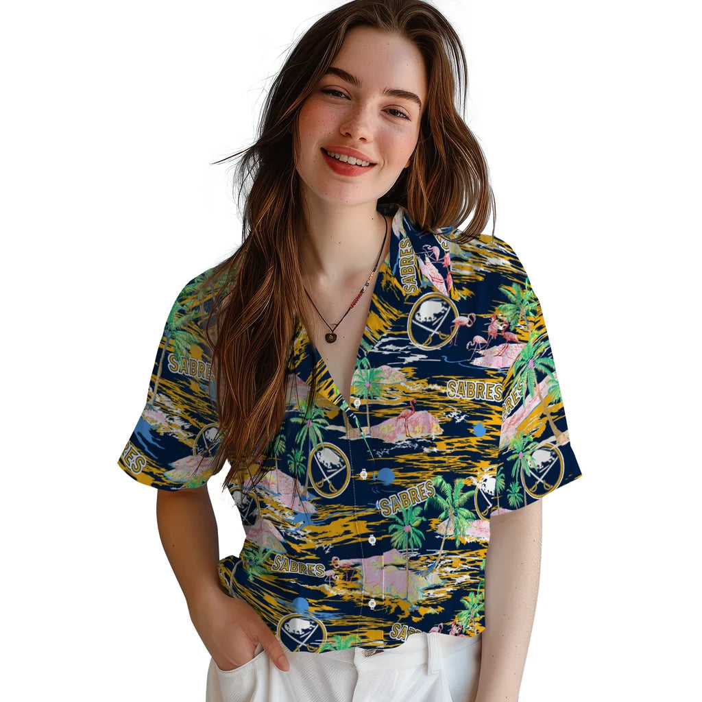 Buffalo Sabres Hawaiian Shirt - Hawaii Island | Hula Hawaiian Shirts