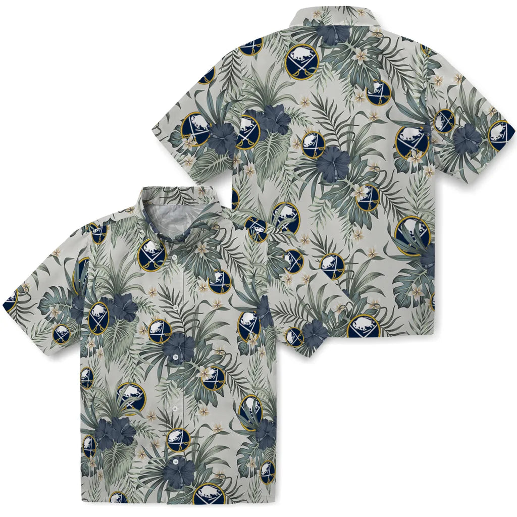 Buffalo Sabres Hawaiian Shirt - Hibiscus Designs | Hula Hawaiian Shirts