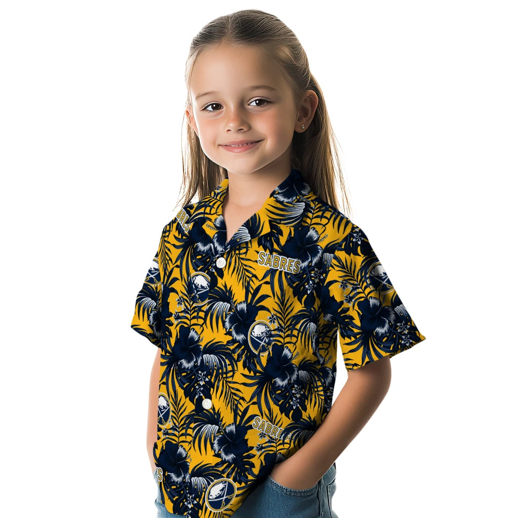 Buffalo Sabres Hawaiian Shirt - Hibiscus Exotic | Hula Hawaiian Shirts