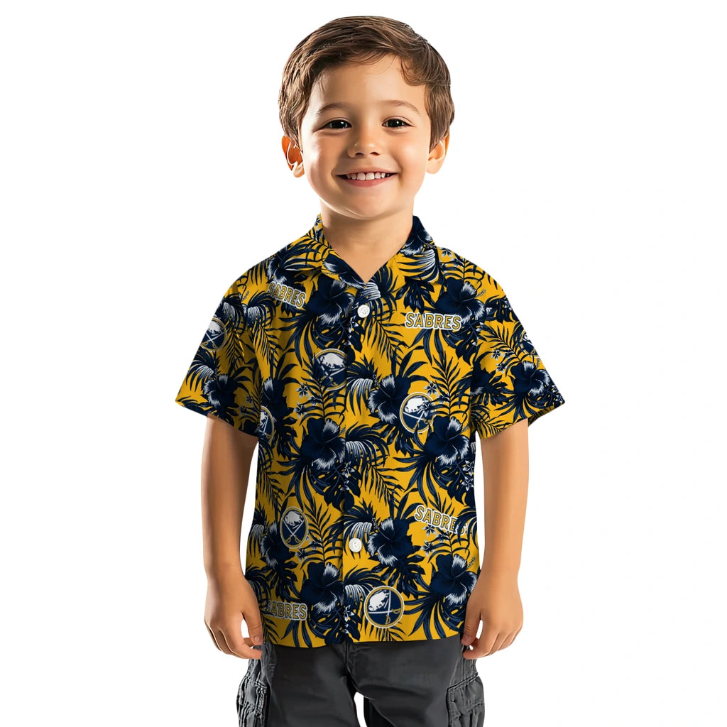 Buffalo Sabres Hawaiian Shirt - Hibiscus Exotic | Hula Hawaiian Shirts