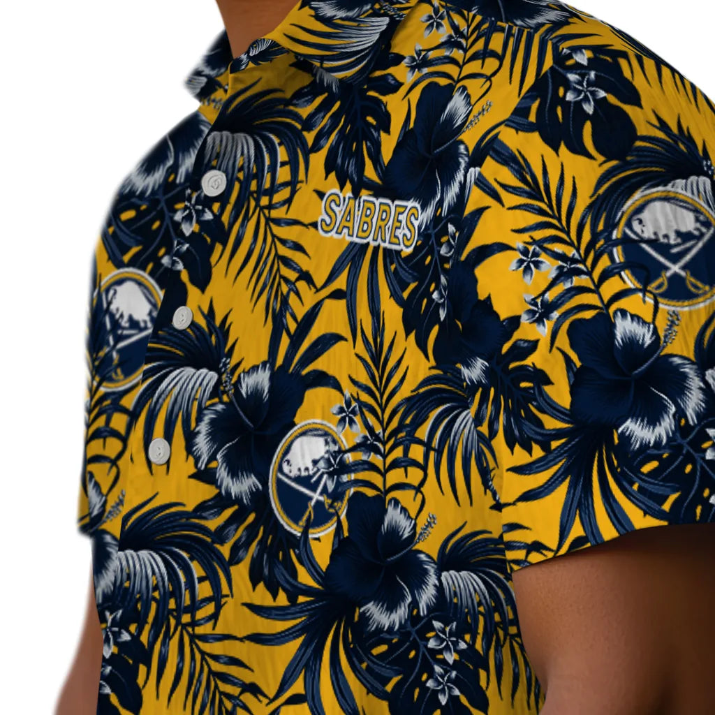 Buffalo Sabres Hawaiian Shirt - Hibiscus Exotic | Hula Hawaiian Shirts
