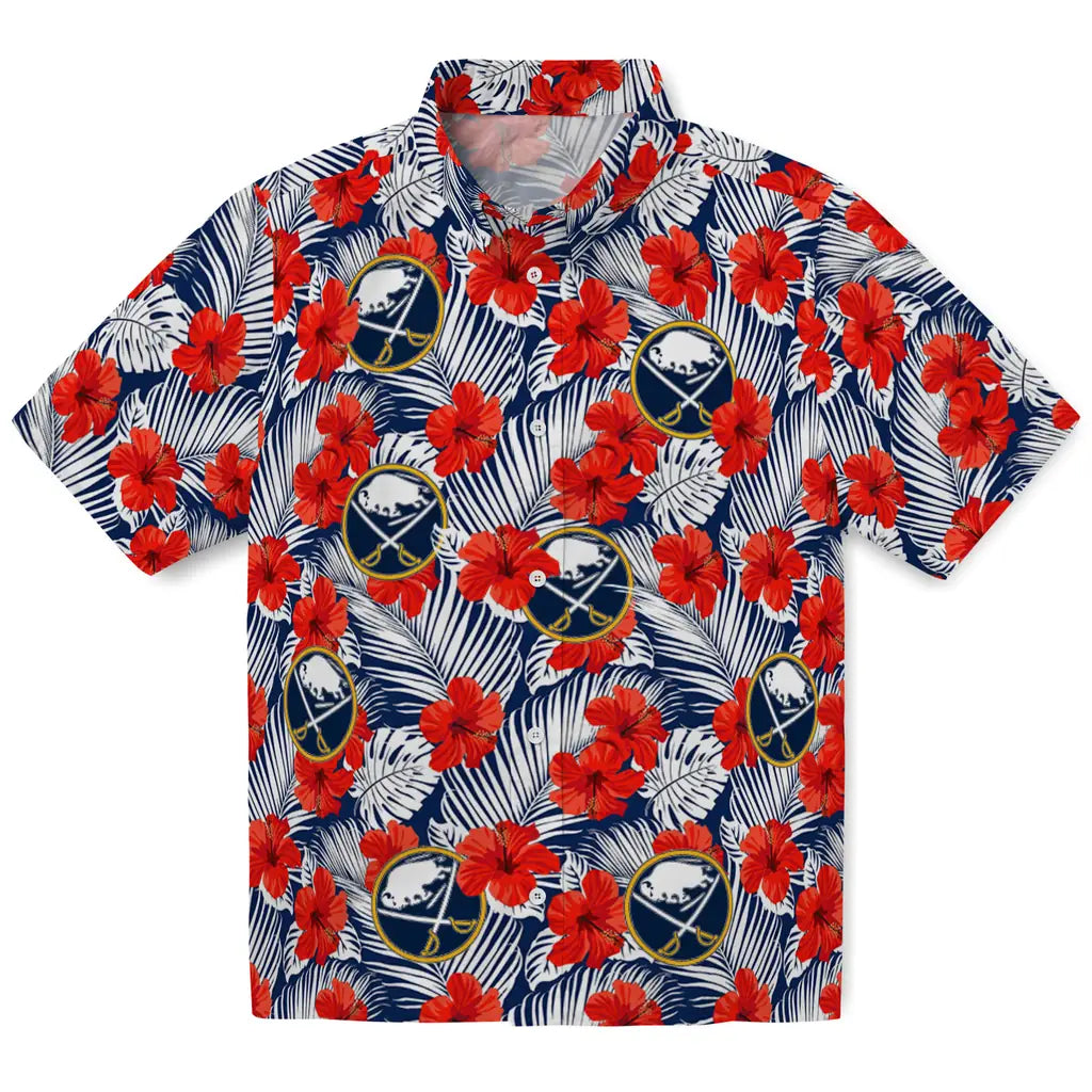 Buffalo Sabres Hawaiian Shirt - Hibiscus Fiesta | Hula Hawaiian Shirts