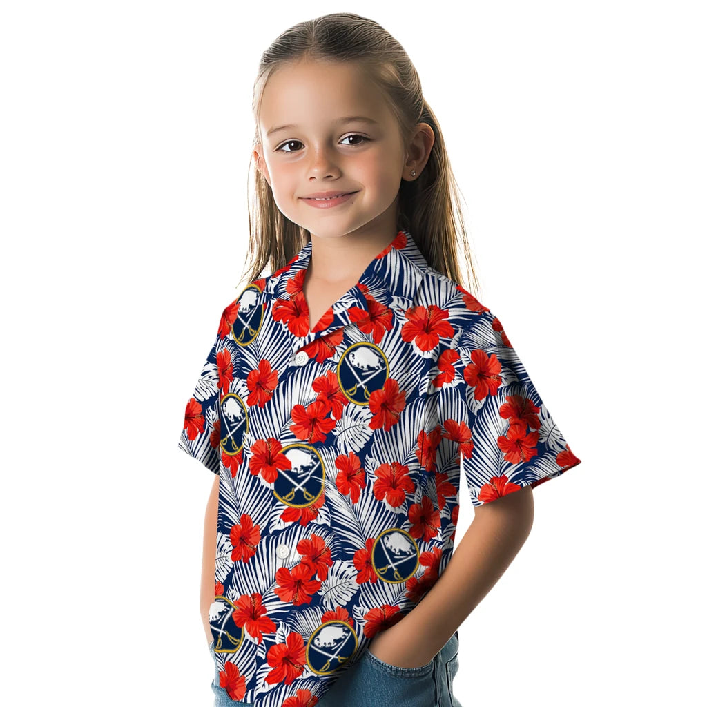 Buffalo Sabres Hawaiian Shirt - Hibiscus Fiesta | Hula Hawaiian Shirts