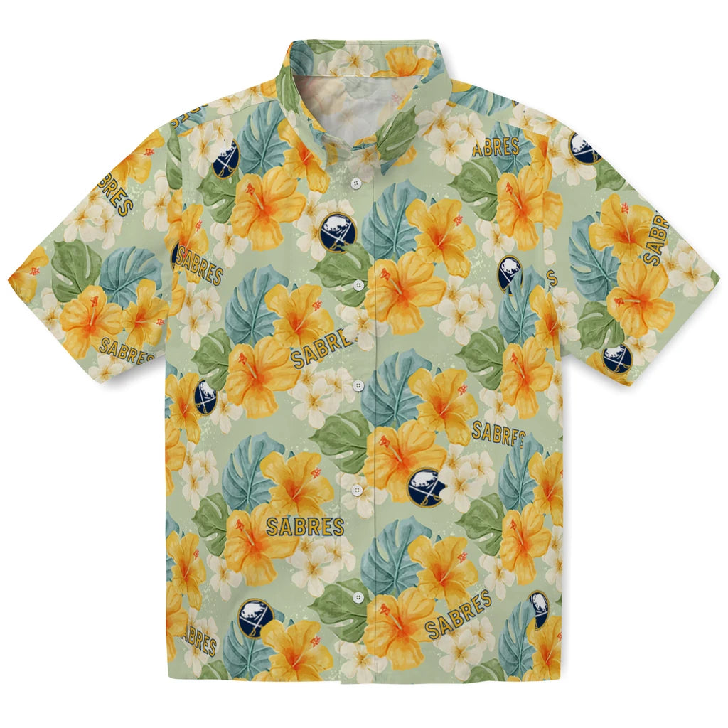 Buffalo Sabres Hawaiian Shirt - Hibiscus Mood | Hula Hawaiian Shirts