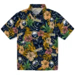 Buffalo Sabres Hawaiian Shirt - Hibiscus Tiki Jungle | Hula Hawaiian Shirts