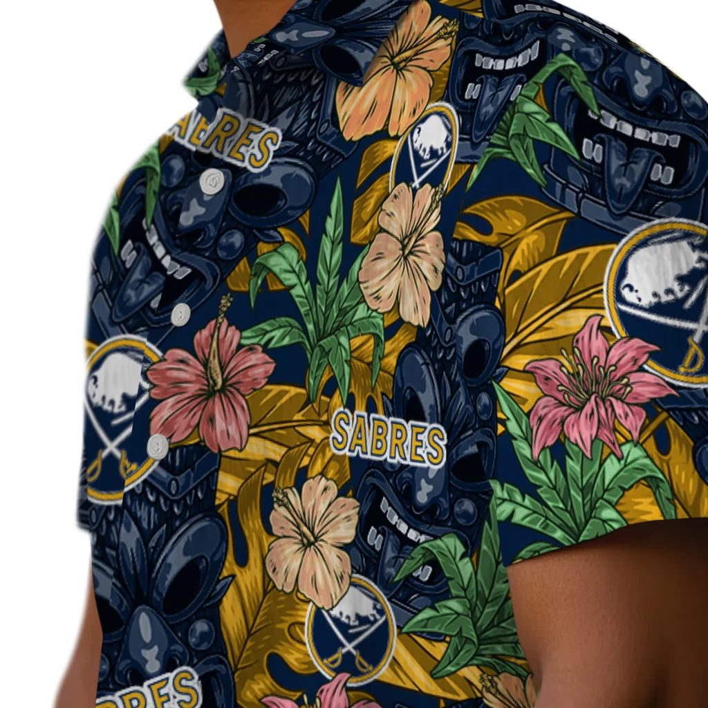 Buffalo Sabres Hawaiian Shirt - Hibiscus Tiki Jungle | Hula Hawaiian Shirts