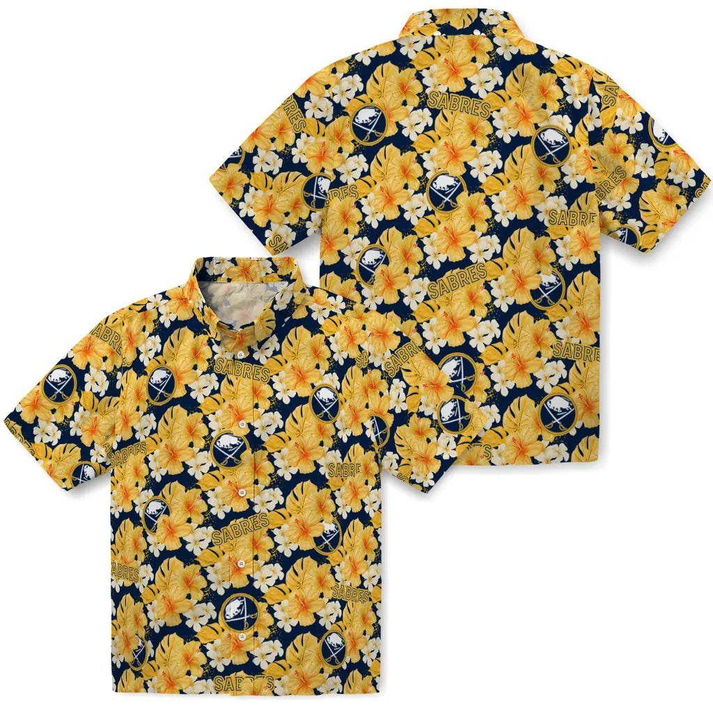 Buffalo Sabres Hawaiian Shirt - Hibiscus Tropics | Hula Hawaiian Shirts