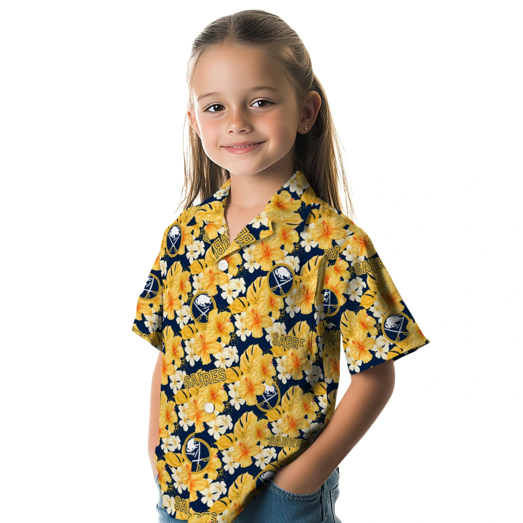 Buffalo Sabres Hawaiian Shirt - Hibiscus Tropics | Hula Hawaiian Shirts