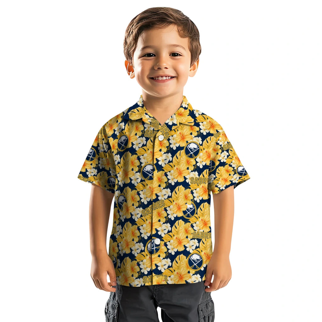 Buffalo Sabres Hawaiian Shirt - Hibiscus Tropics | Hula Hawaiian Shirts