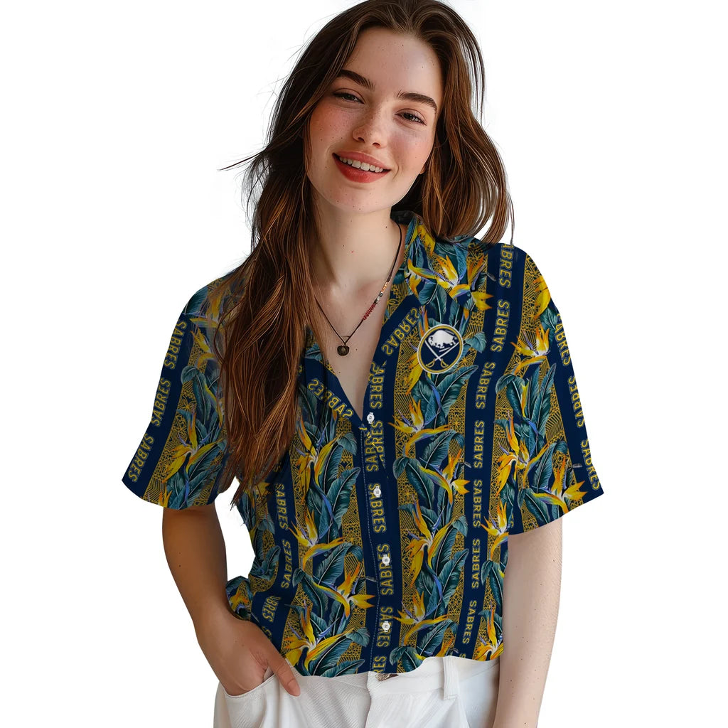 Buffalo Sabres Hawaiian Shirt - Paradise Vines | Hula Hawaiian Shirts