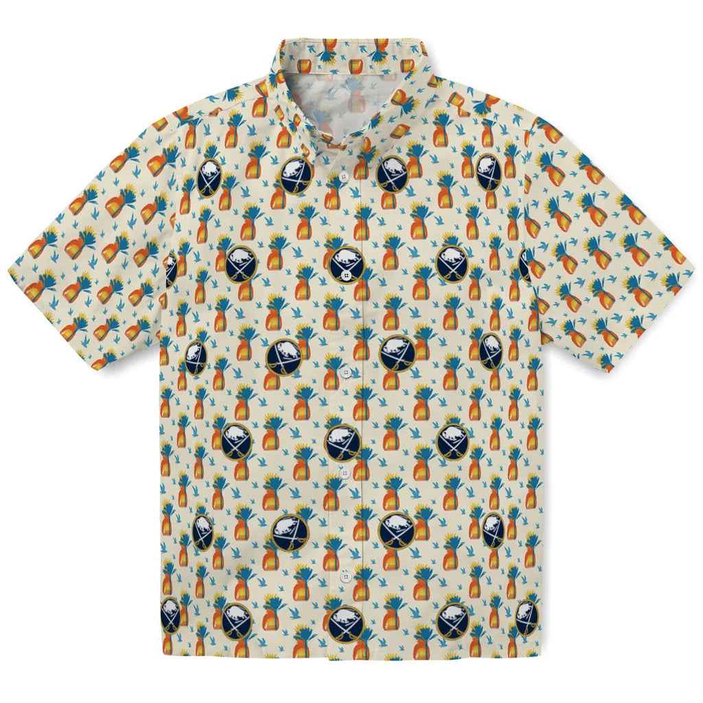 Buffalo Sabres Hawaiian Shirt - Pineapple Delight | Hula Hawaiian Shirts