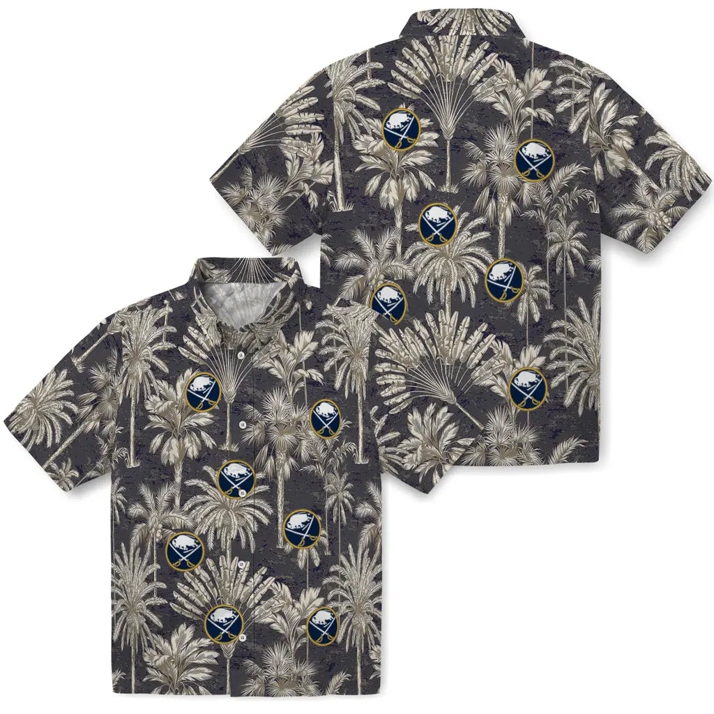 Buffalo Sabres Hawaiian Shirt - Vintage Palm Tree | Hula Hawaiian Shirts