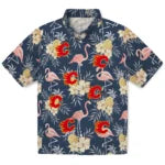 Calgary Flames Hawaiian Shirt - Flamingo Hibiscus | Hula Hawaiian Shirts