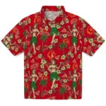 Calgary Flames Hawaiian Shirt - Hawaiian Girls Design | Hula Hawaiian Shirts