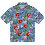 Calgary Flames Hawaiian Shirt - Pineapple Bouquet | Hula Hawaiian Shirts