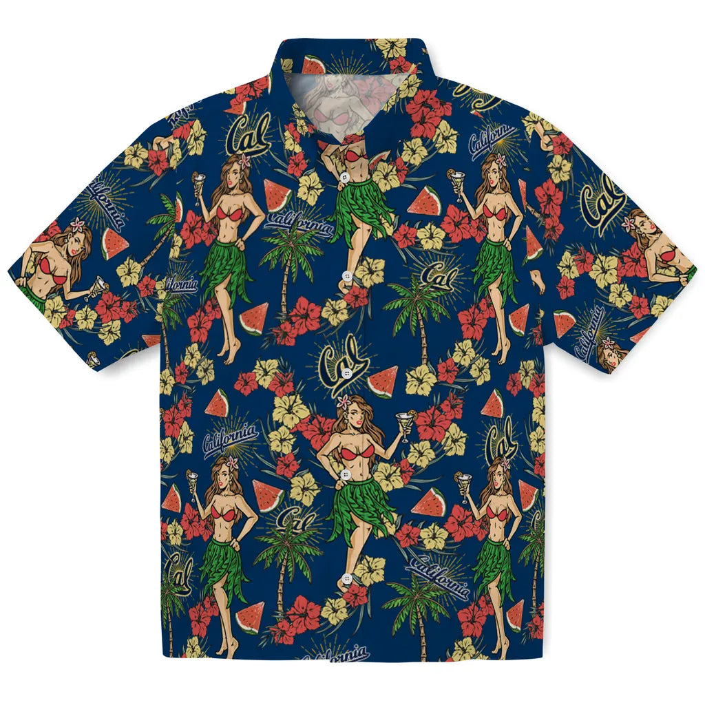 California Golden Bears Hawaiian Shirt - Hawaiian Girls Design | Hula Hawaiian Shirts