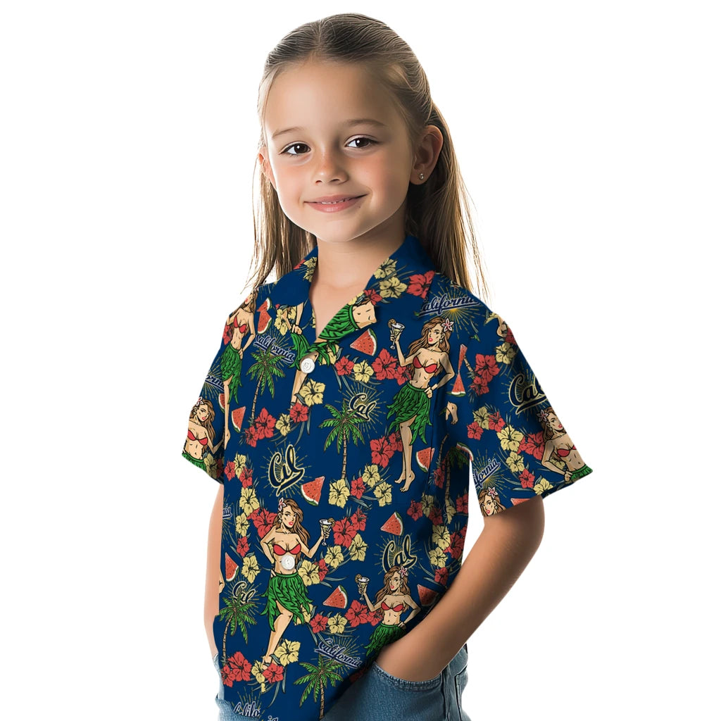 California Golden Bears Hawaiian Shirt - Hawaiian Girls Design | Hula Hawaiian Shirts