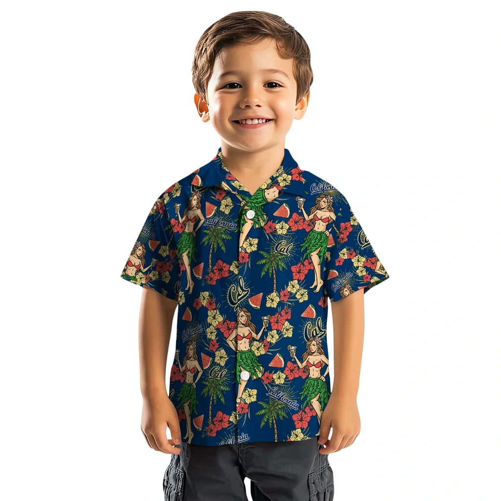 California Golden Bears Hawaiian Shirt - Hawaiian Girls Design | Hula Hawaiian Shirts