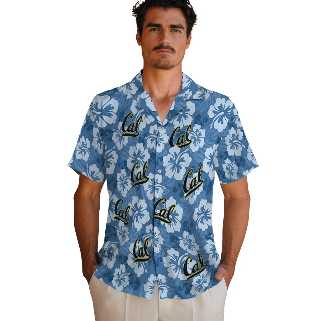 California Golden Bears Hawaiian Shirt - Hibiscus Cluster | Hula Hawaiian Shirts