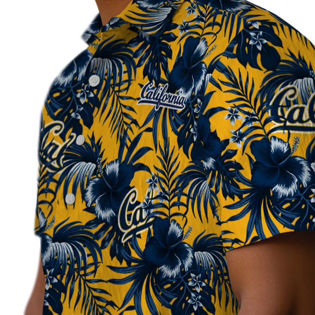 California Golden Bears Hawaiian Shirt - Hibiscus Exotic | Hula Hawaiian Shirts