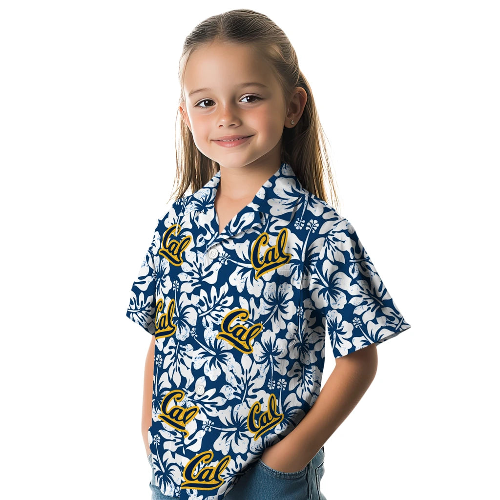 California Golden Bears Hawaiian Shirt - Hibiscus Motif | Hula Hawaiian Shirts