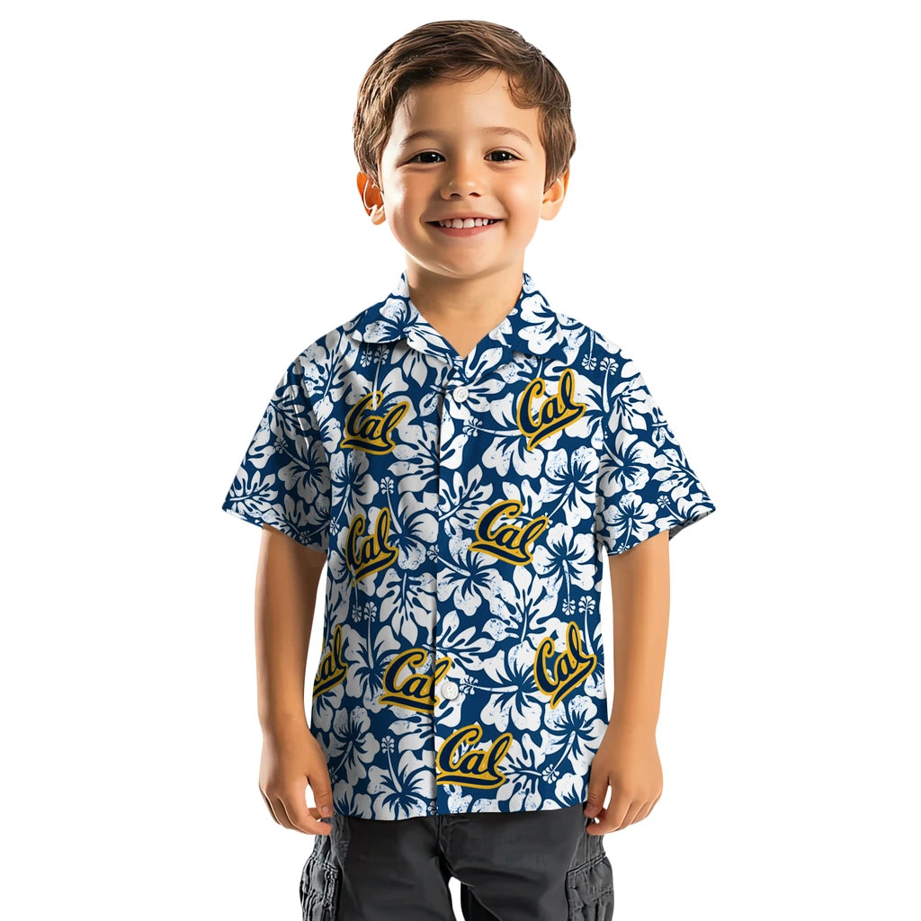 California Golden Bears Hawaiian Shirt - Hibiscus Motif | Hula Hawaiian Shirts