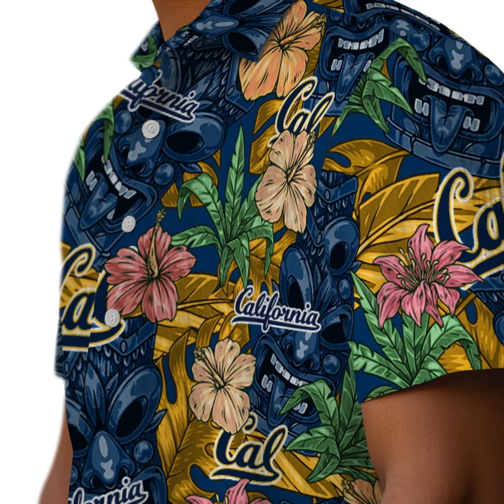 California Golden Bears Hawaiian Shirt - Hibiscus Tiki Jungle | Hula Hawaiian Shirts