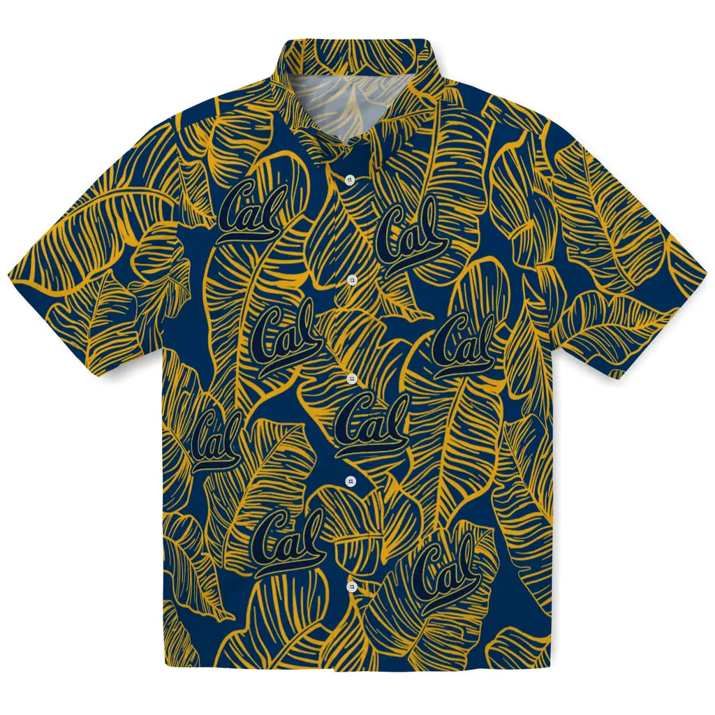 California Golden Bears Hawaiian Shirt - Leaf Outline | Hula Hawaiian Shirts