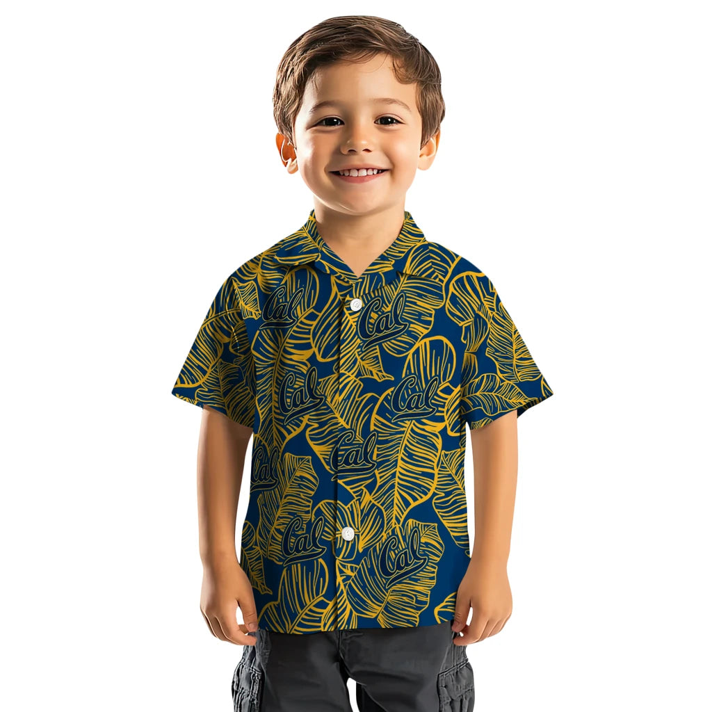 California Golden Bears Hawaiian Shirt - Leaf Outline | Hula Hawaiian Shirts