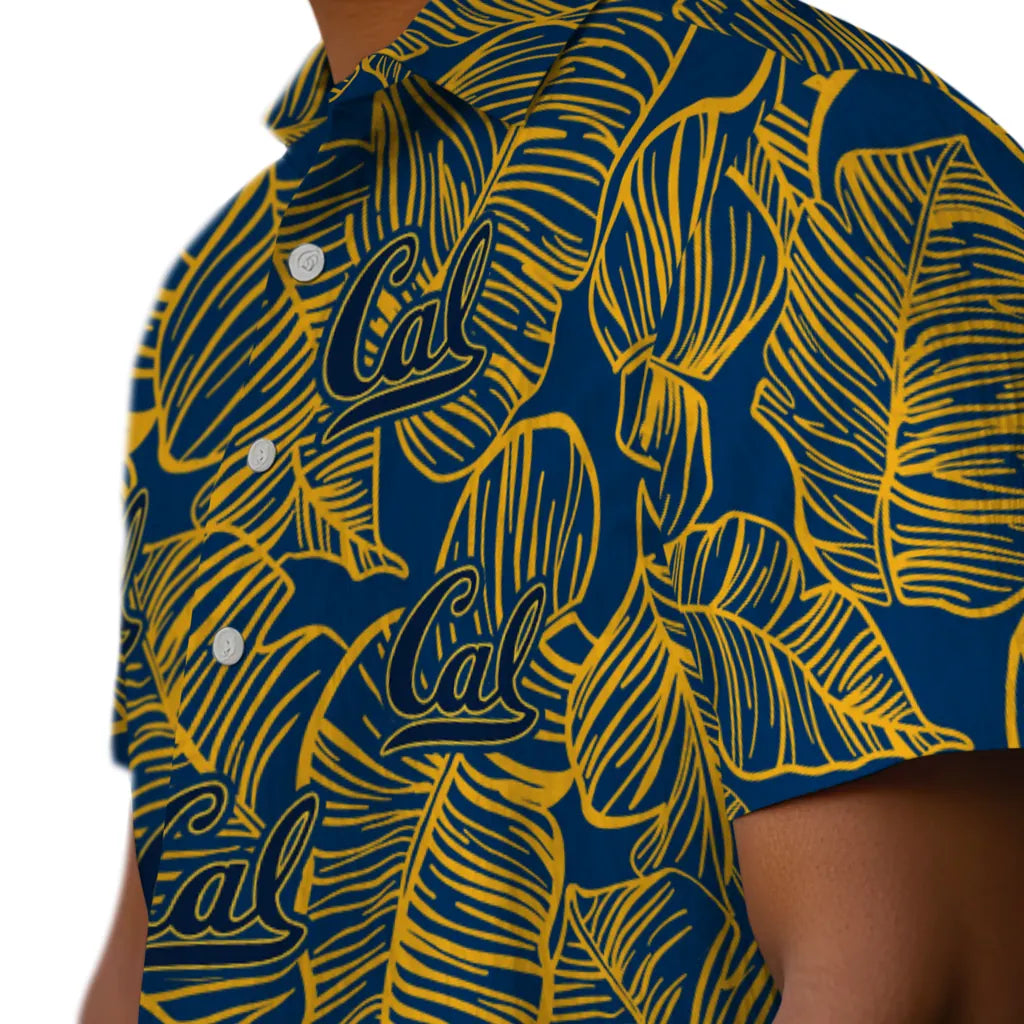California Golden Bears Hawaiian Shirt - Leaf Outline | Hula Hawaiian Shirts