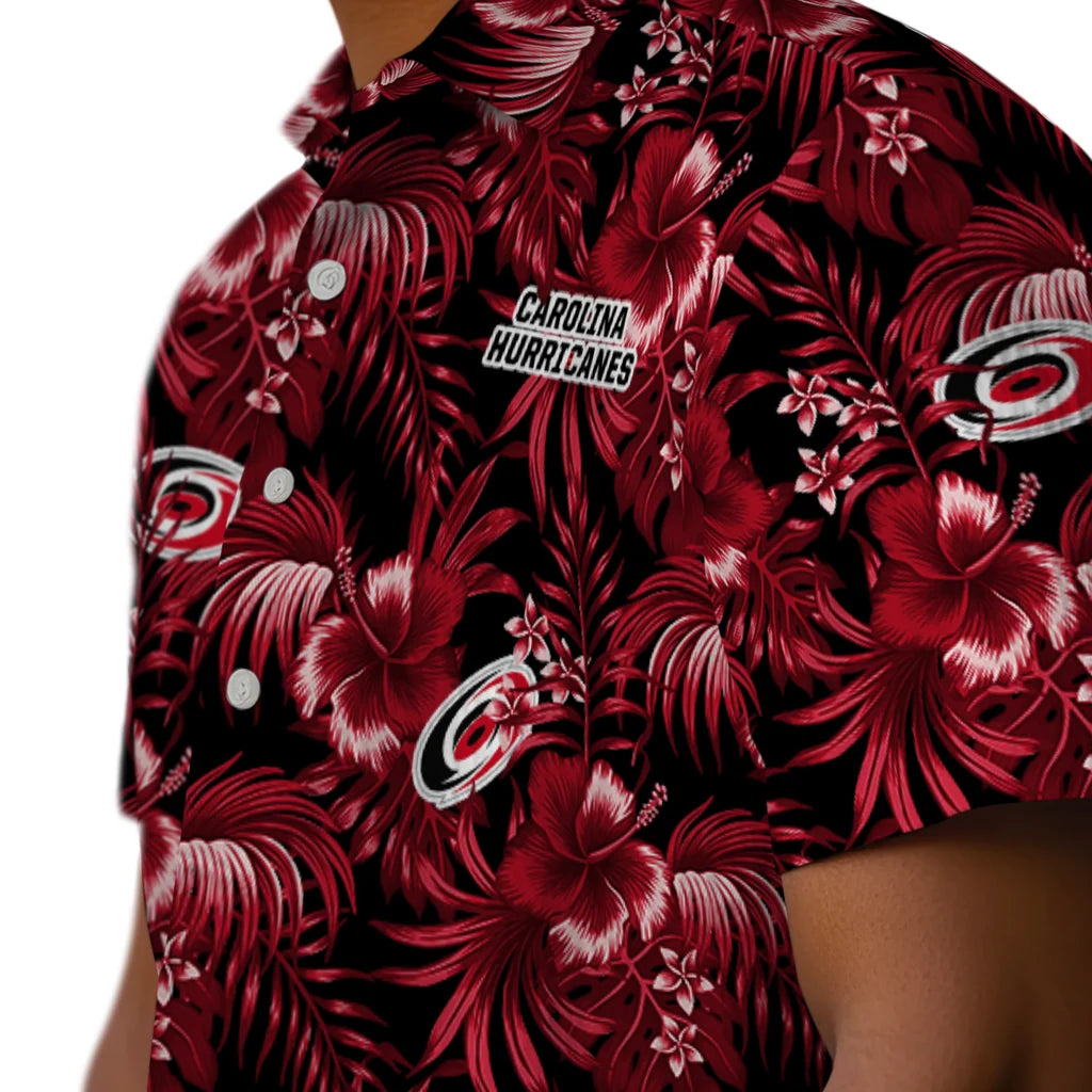 Carolina Hurricanes Hawaiian Shirt - Hibiscus Exotic | Hula Hawaiian Shirts