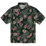 Carolina Hurricanes Hawaiian Shirt - Hibiscus Leaves Pattern | Hula Hawaiian Shirts