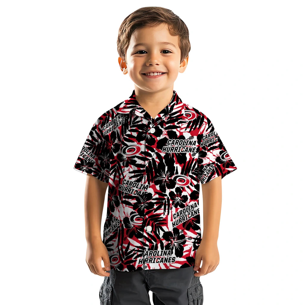 Carolina Hurricanes Hawaiian Shirt - Hibiscus Overlay | Hula Hawaiian Shirts