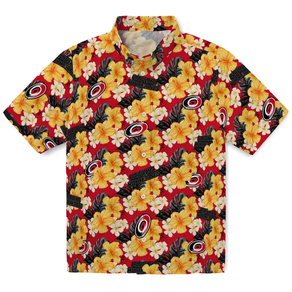 Carolina Hurricanes Hawaiian Shirt - Hibiscus Tropics | Hula Hawaiian Shirts