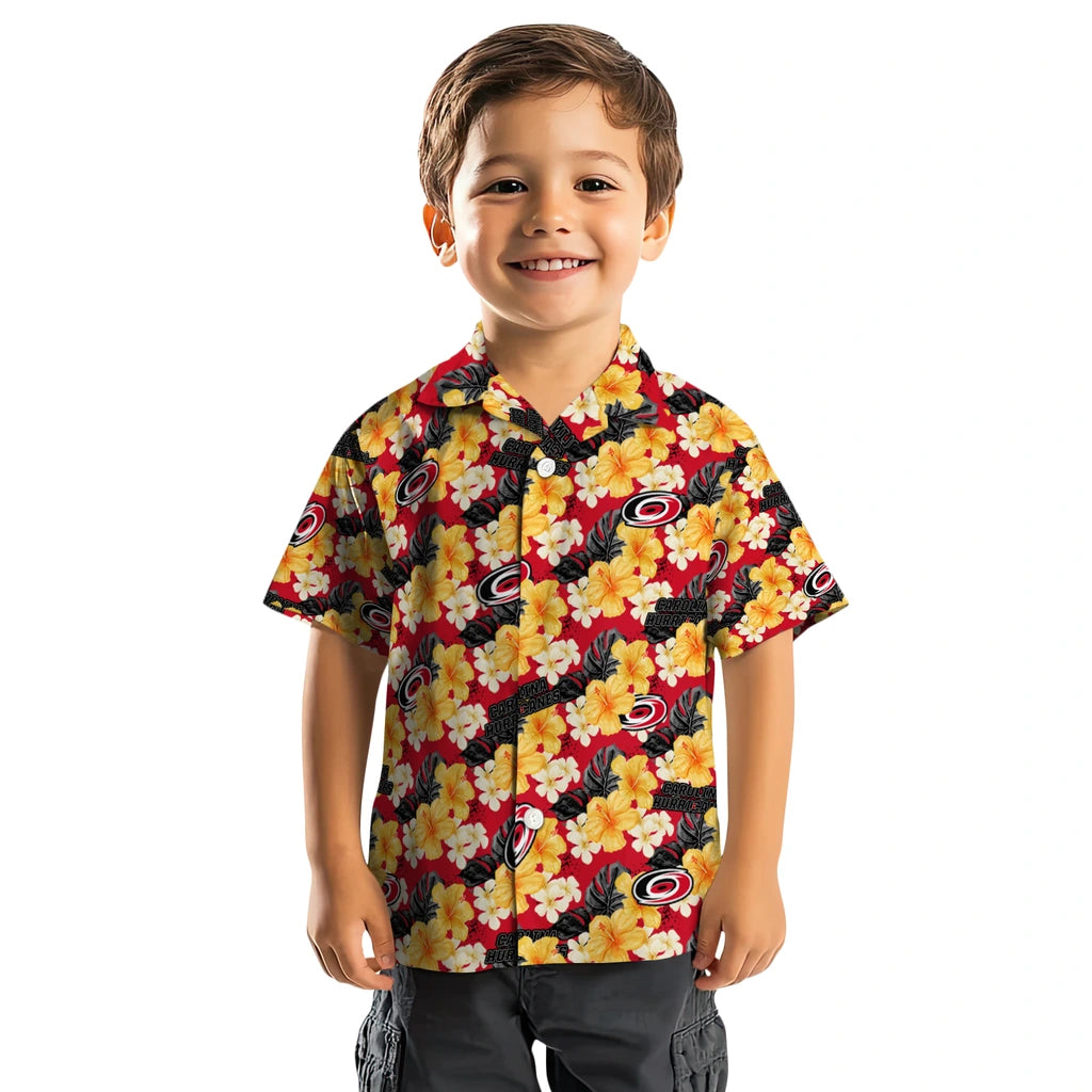 Carolina Hurricanes Hawaiian Shirt - Hibiscus Tropics | Hula Hawaiian Shirts