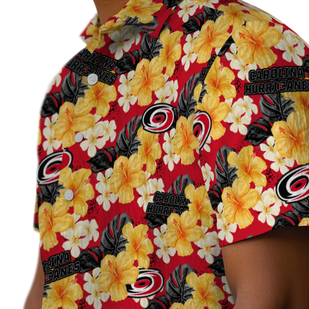 Carolina Hurricanes Hawaiian Shirt - Hibiscus Tropics | Hula Hawaiian Shirts