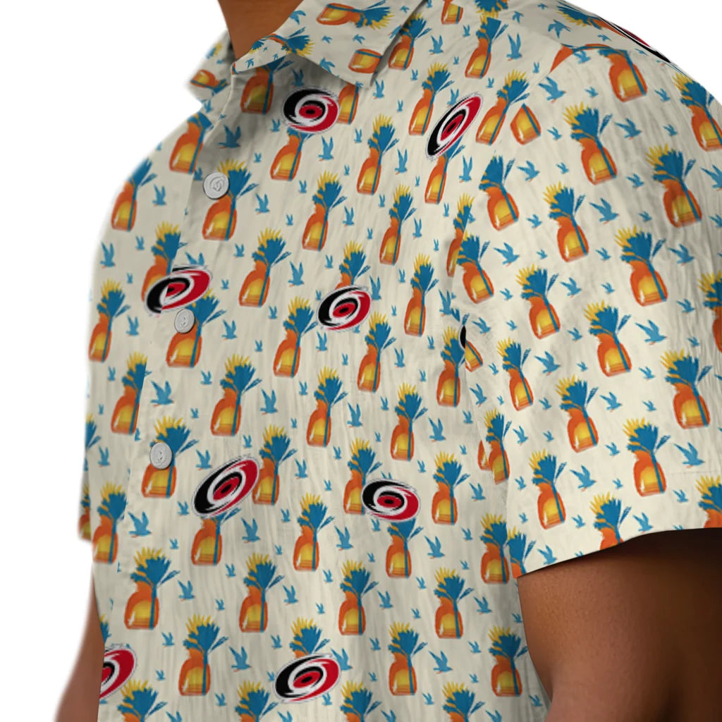 Carolina Hurricanes Hawaiian Shirt - Pineapple Delight | Hula Hawaiian Shirts