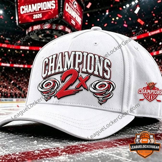 Carolina Hurricanes Stanley Cup 2X Champions 2026 Baseball Cap - LeagueLockerGear