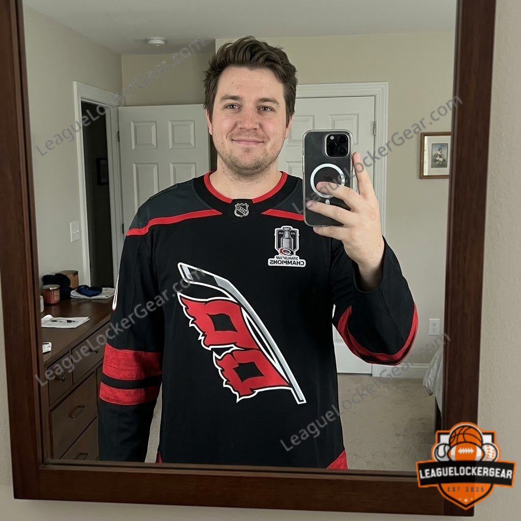 Carolina Hurricanes Stanley Cup Champions Alternate Hockey Jersey - LeagueLockerGear