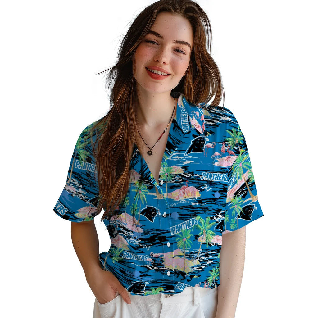 Carolina Panthers Hawaiian Shirt - Hawaii Island | Hula Hawaiian Shirts