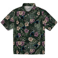 Carolina Panthers Hawaiian Shirt - Hibiscus Leaves Pattern | Hula Hawaiian Shirts