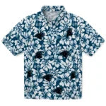 Carolina Panthers Hawaiian Shirt - Hibiscus Motif | Hula Hawaiian Shirts
