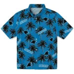 Carolina Panthers Hawaiian Shirt - Palm Tree Motif | Hula Hawaiian Shirts
