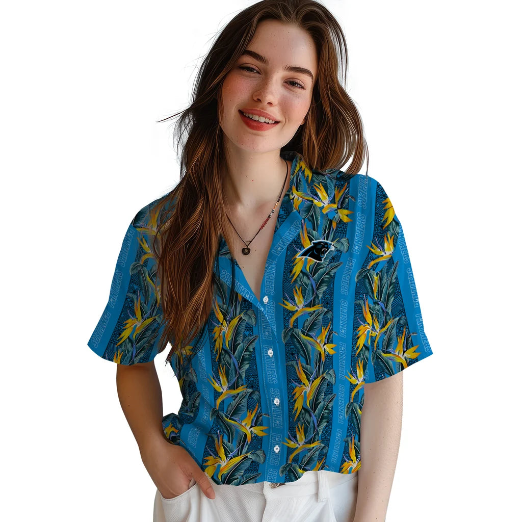 Carolina Panthers Hawaiian Shirt - Paradise Vines | Hula Hawaiian Shirts