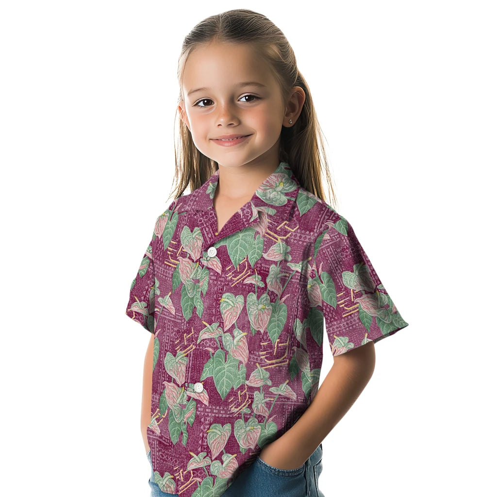 Central Michigan Chippewas Hawaiian Shirt - Anthurium Overlay | Hula Hawaiian Shirts