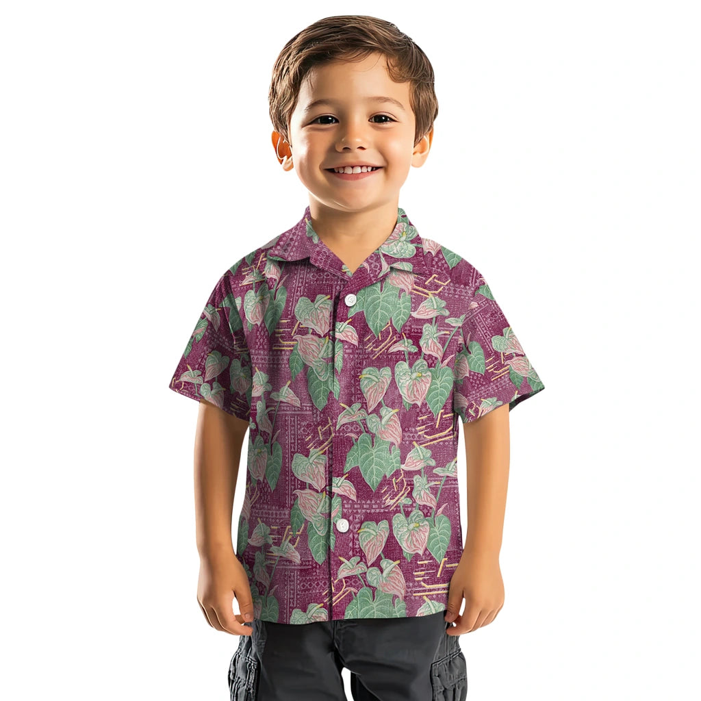 Central Michigan Chippewas Hawaiian Shirt - Anthurium Overlay | Hula Hawaiian Shirts
