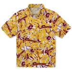 Central Michigan Chippewas Hawaiian Shirt - Hibiscus Overlay | Hula Hawaiian Shirts