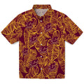 Central Michigan Chippewas Hawaiian Shirt - Leaf Outline | Hula Hawaiian Shirts
